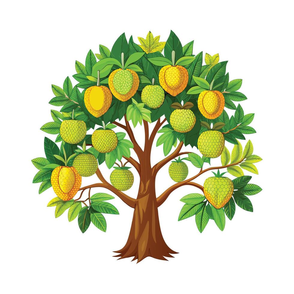 Beautiful Single Big Tree Illustration vector