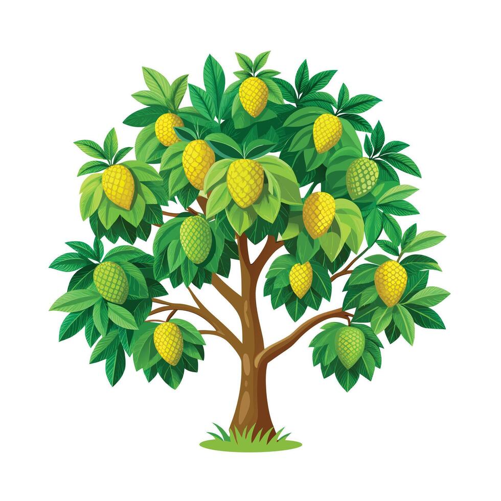 Beautiful Single Big Tree Illustration vector