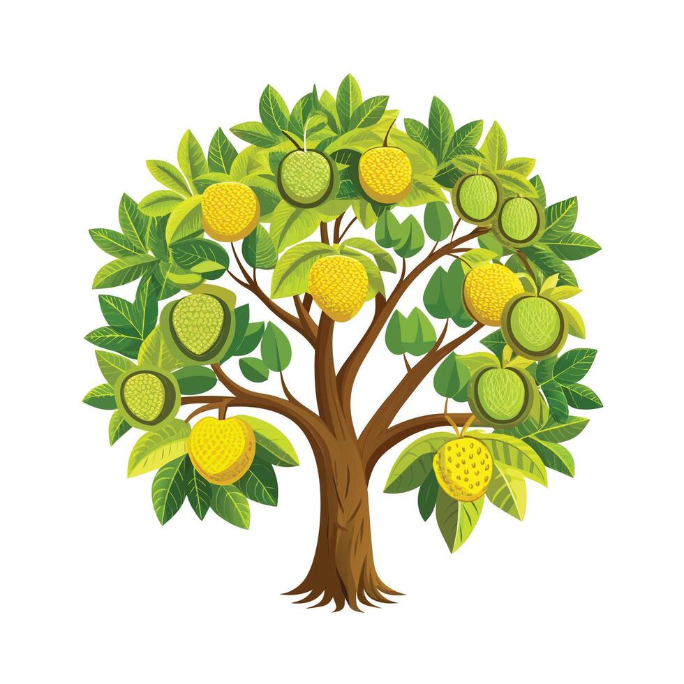 Beautiful Single Big Tree Illustration vector