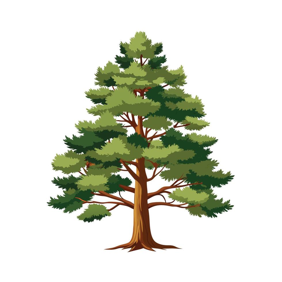 Beautiful Single Big Tree Illustration vector