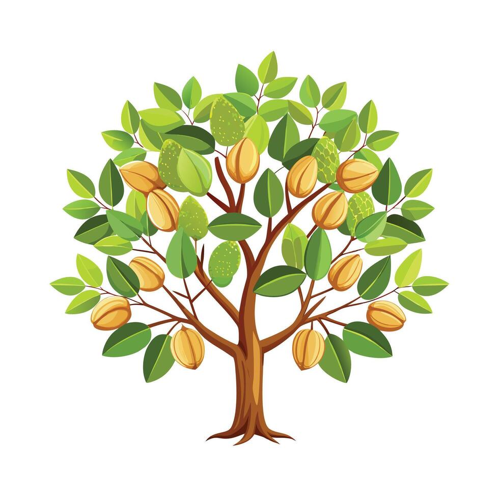 Beautiful Single Big Tree Illustration vector