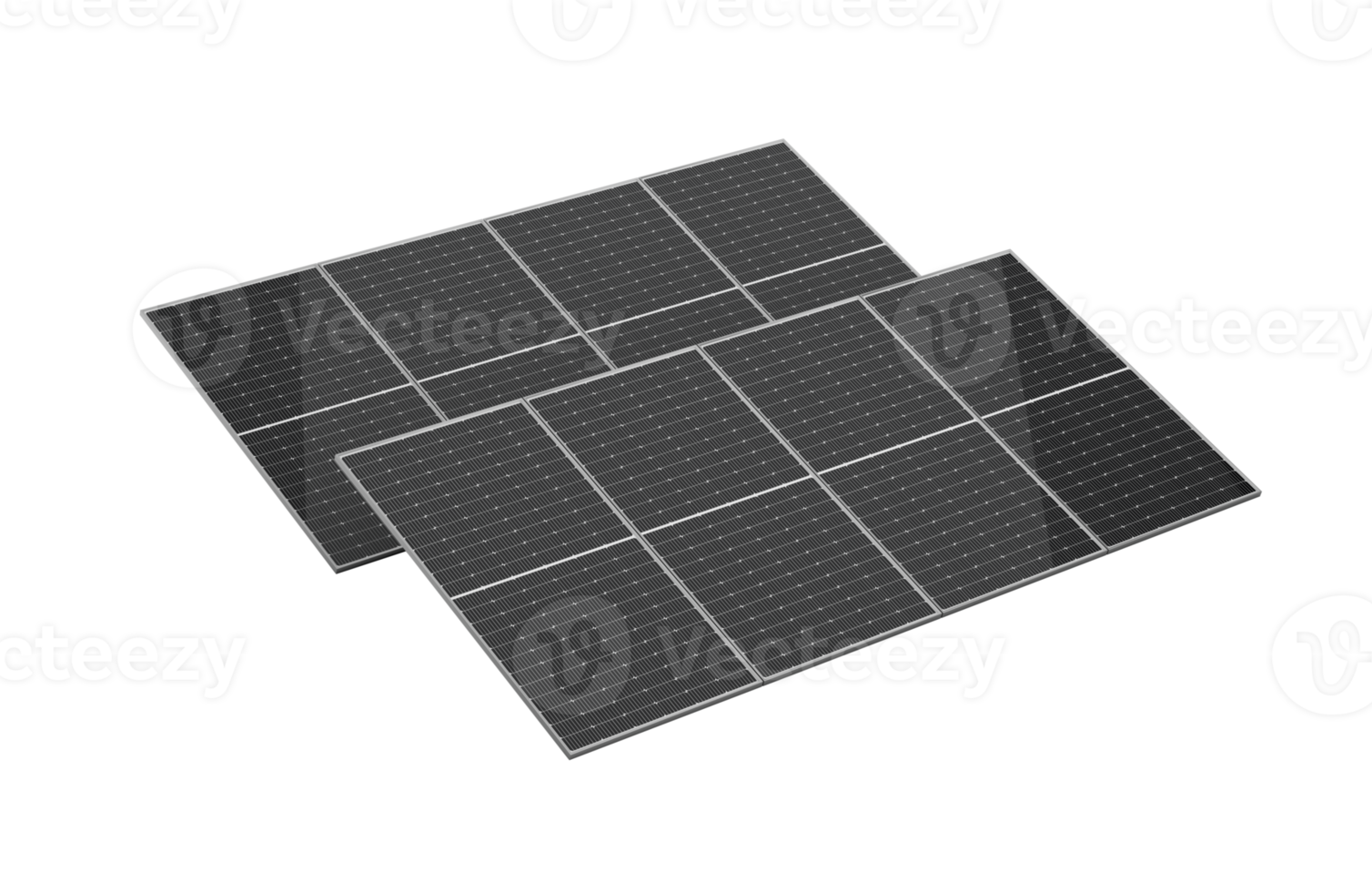 3d Two Photovoltaic Solar Panels 3d Illustration png