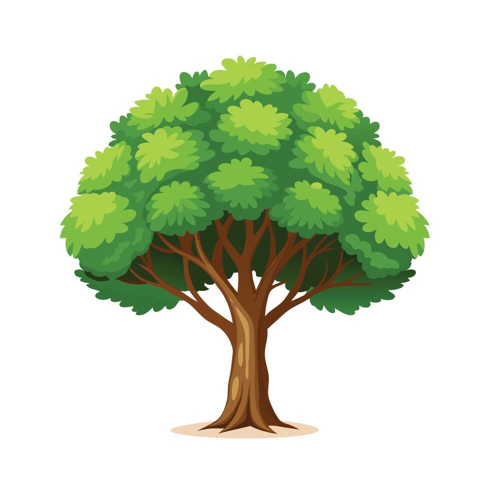 Beautiful Single Big Tree Illustration vector