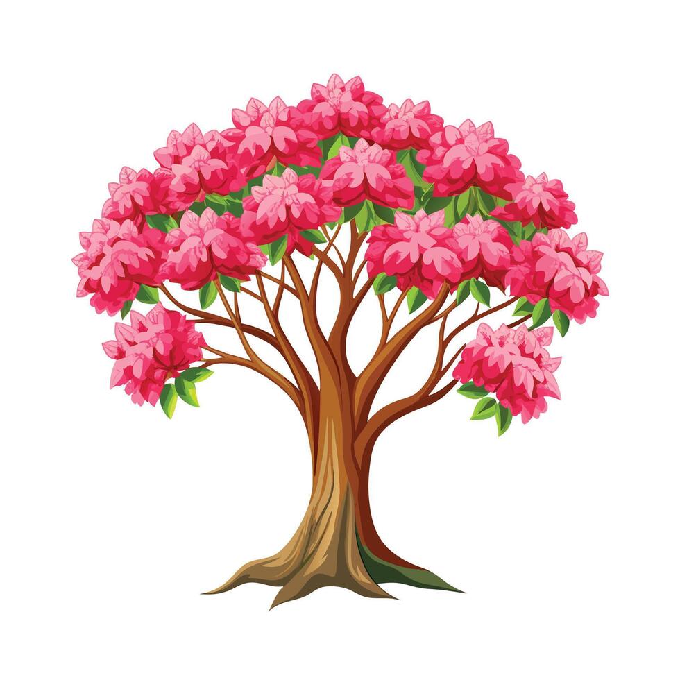 Beautiful Single Big Tree Illustration vector