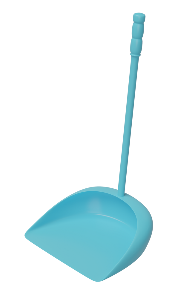 3d cleaning dustpan long isolated. cleaning tool equipment, 3d illustration render png