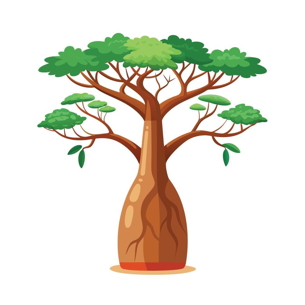 Beautiful Single Big Tree Illustration vector