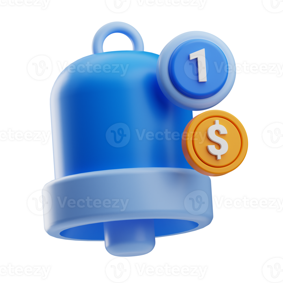 Business Notification business object illustration 3d png