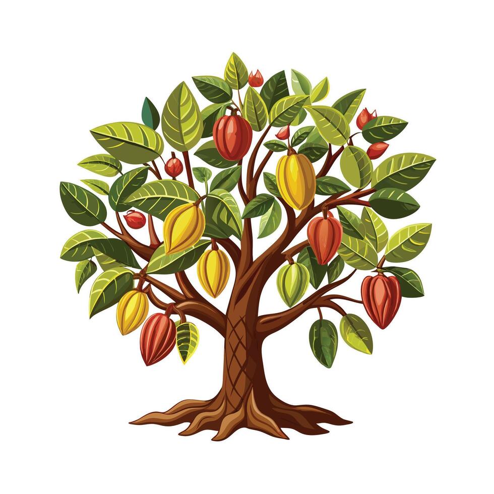 Beautiful Single Big Tree Illustration vector