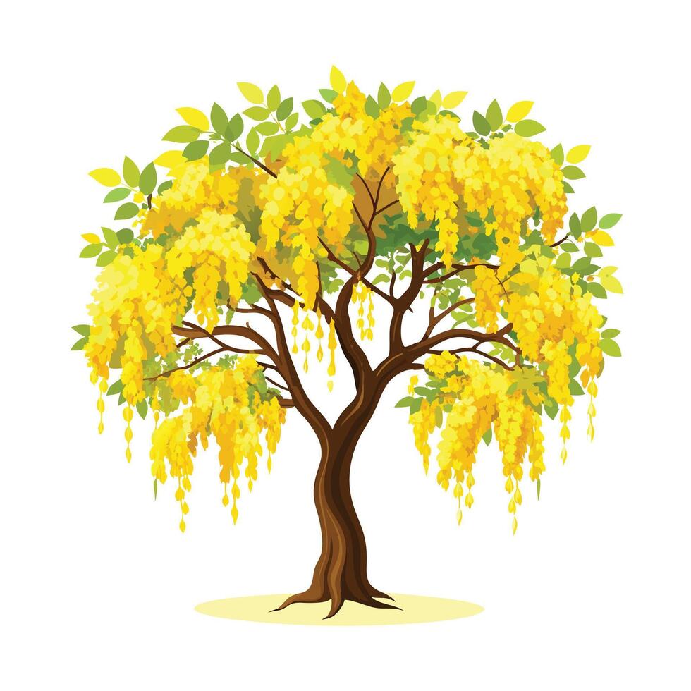 Beautiful Single Big Tree Illustration vector