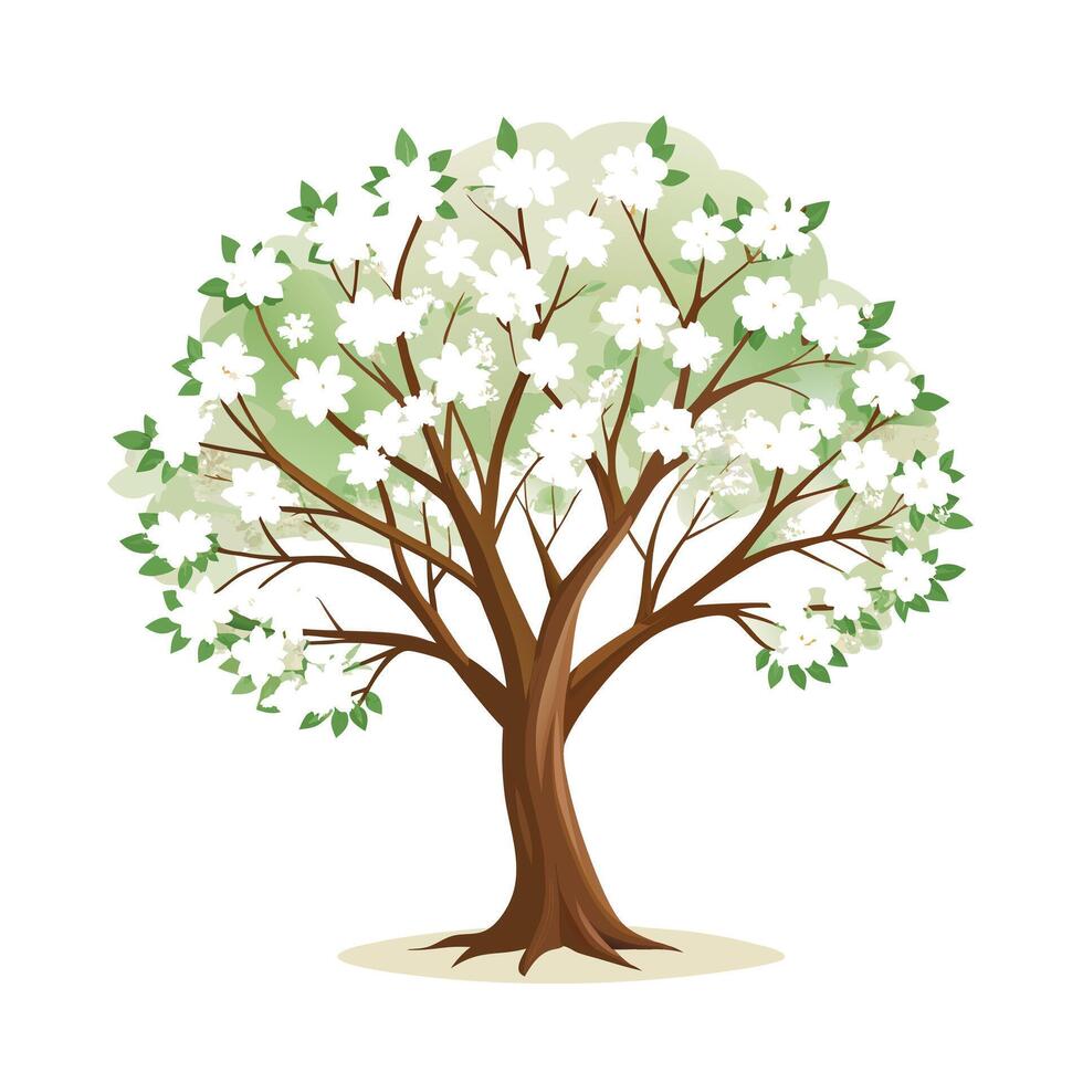 Beautiful Single Big Tree Illustration vector