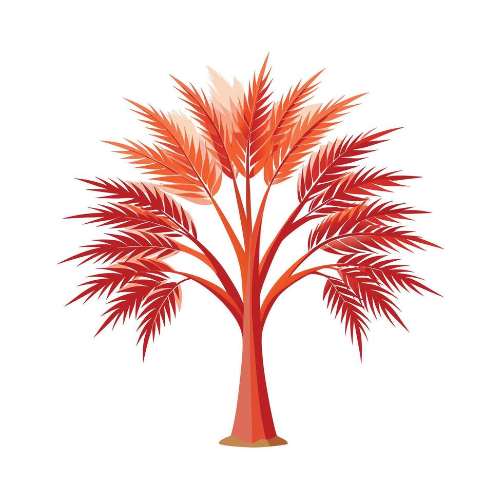 Beautiful Single Big Tree Illustration vector