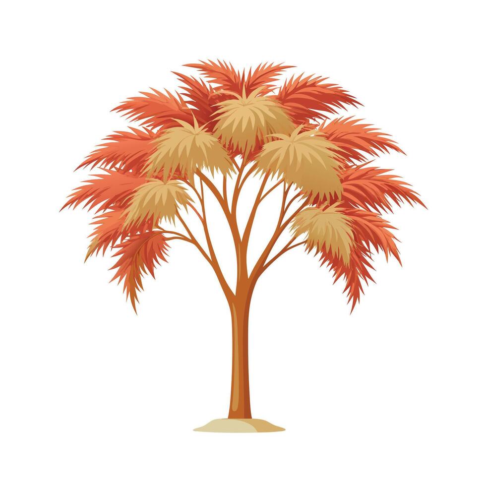 Beautiful Single Big Tree Illustration vector