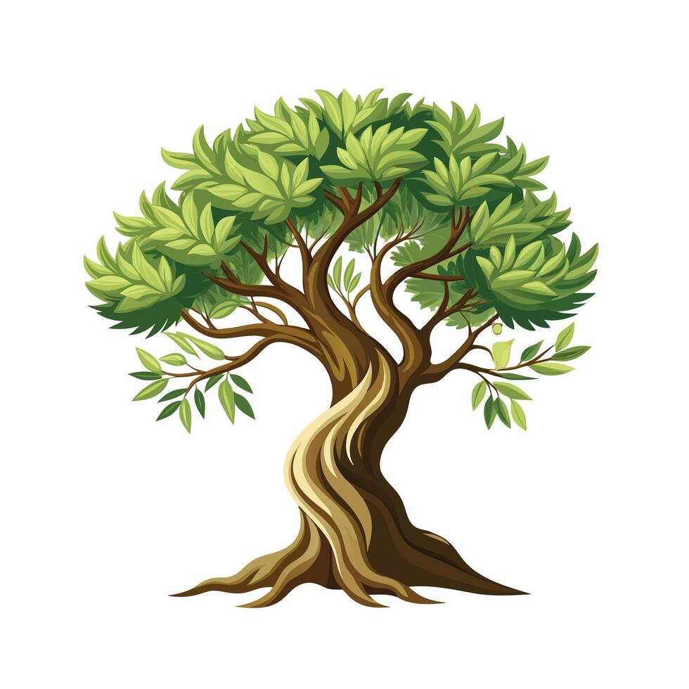 Beautiful Single Big Tree Illustration vector