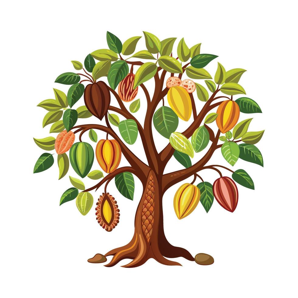 Beautiful Single Big Tree Illustration vector