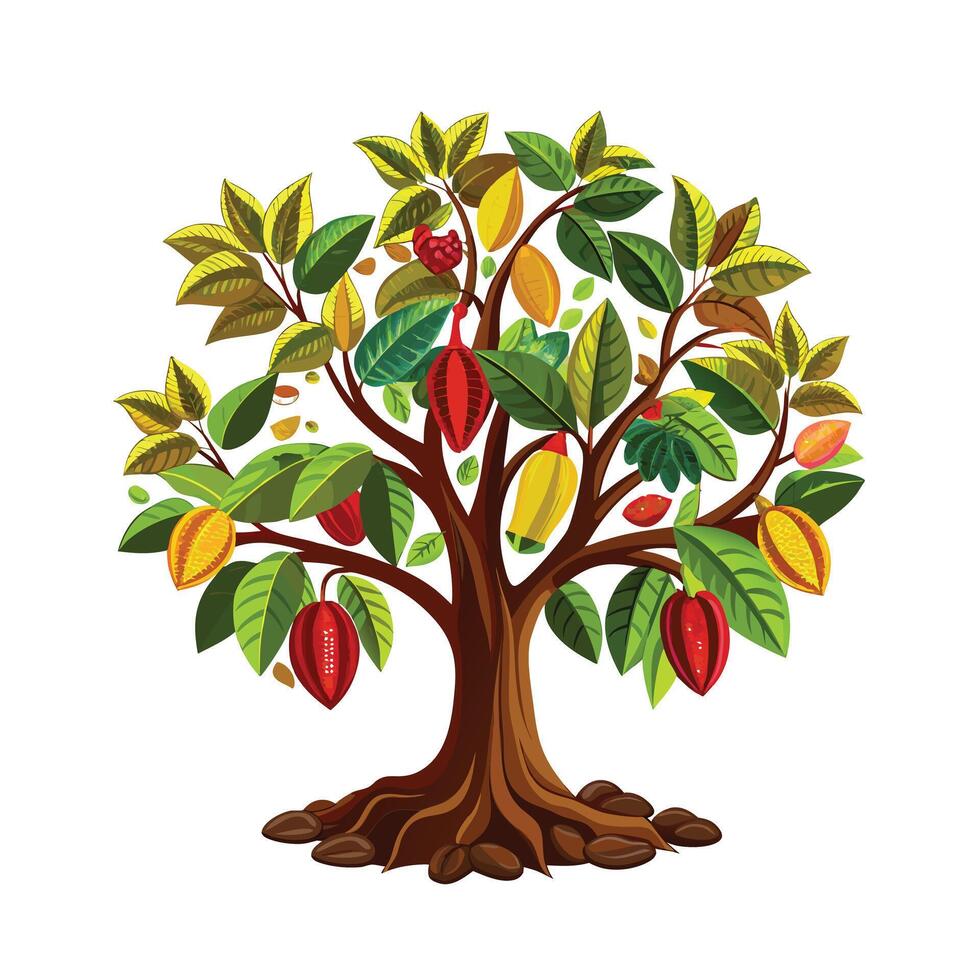 Beautiful Single Big Tree Illustration vector