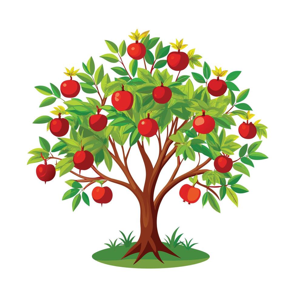 Beautiful Single Big Tree Illustration vector