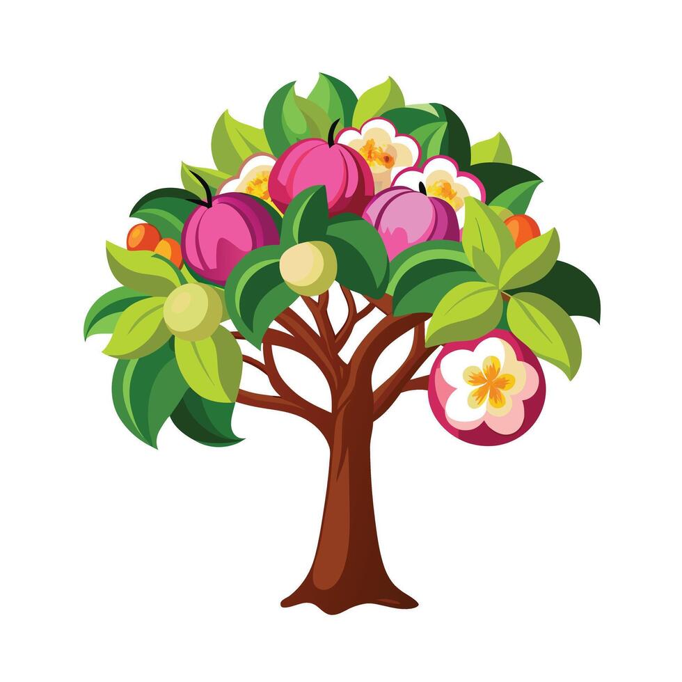 Beautiful Single Big Tree Illustration vector