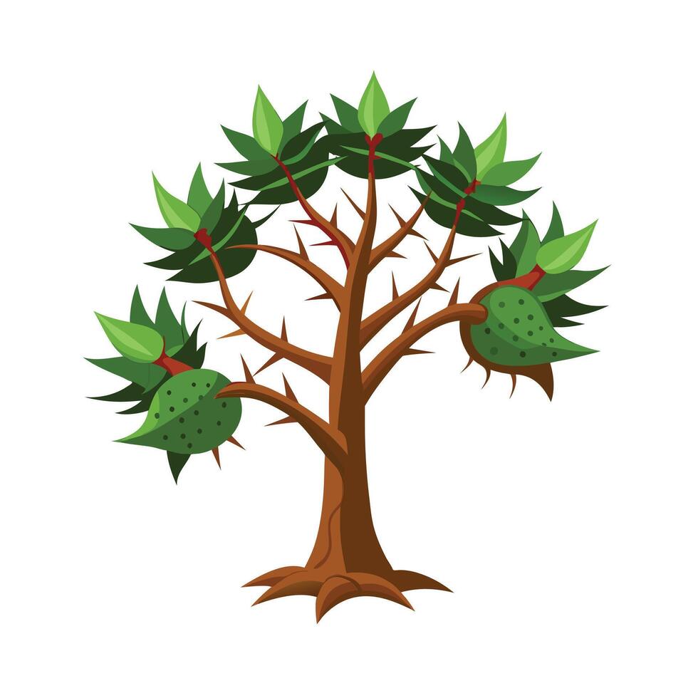 Beautiful Single Big Tree Illustration vector