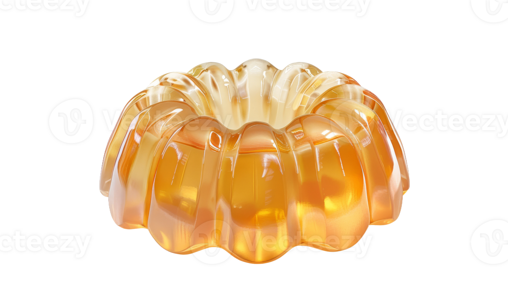 Isolated Front View of Jelly on Transparent Background, Format png