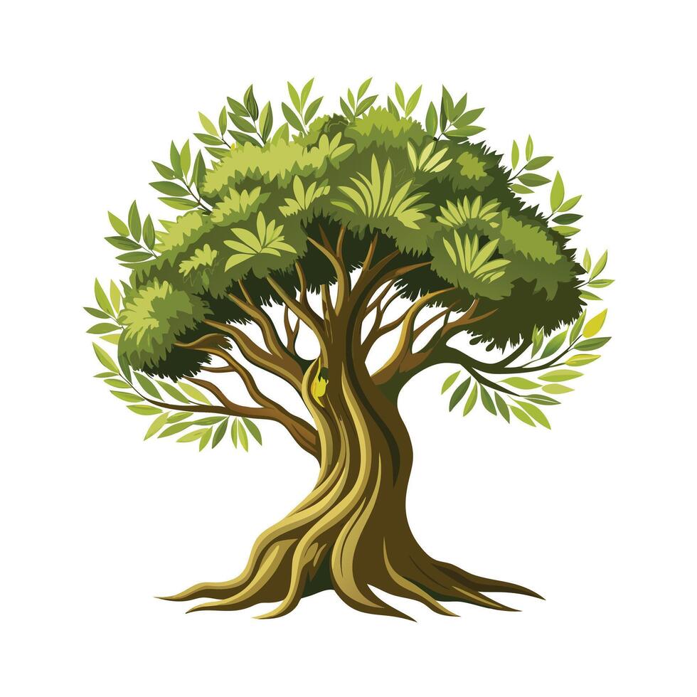 Beautiful Single Big Tree Illustration vector