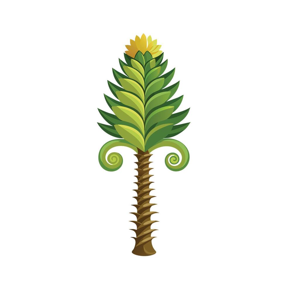 Beautiful Single Big Tree Illustration vector