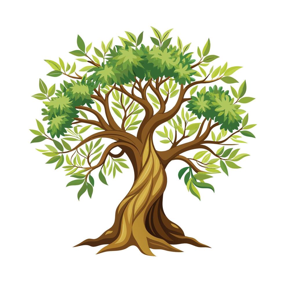 Beautiful Single Big Tree Illustration vector