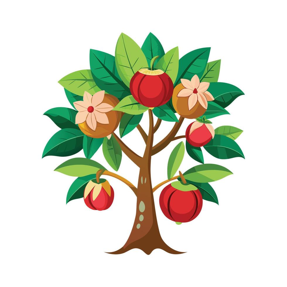 Beautiful Single Big Tree Illustration vector