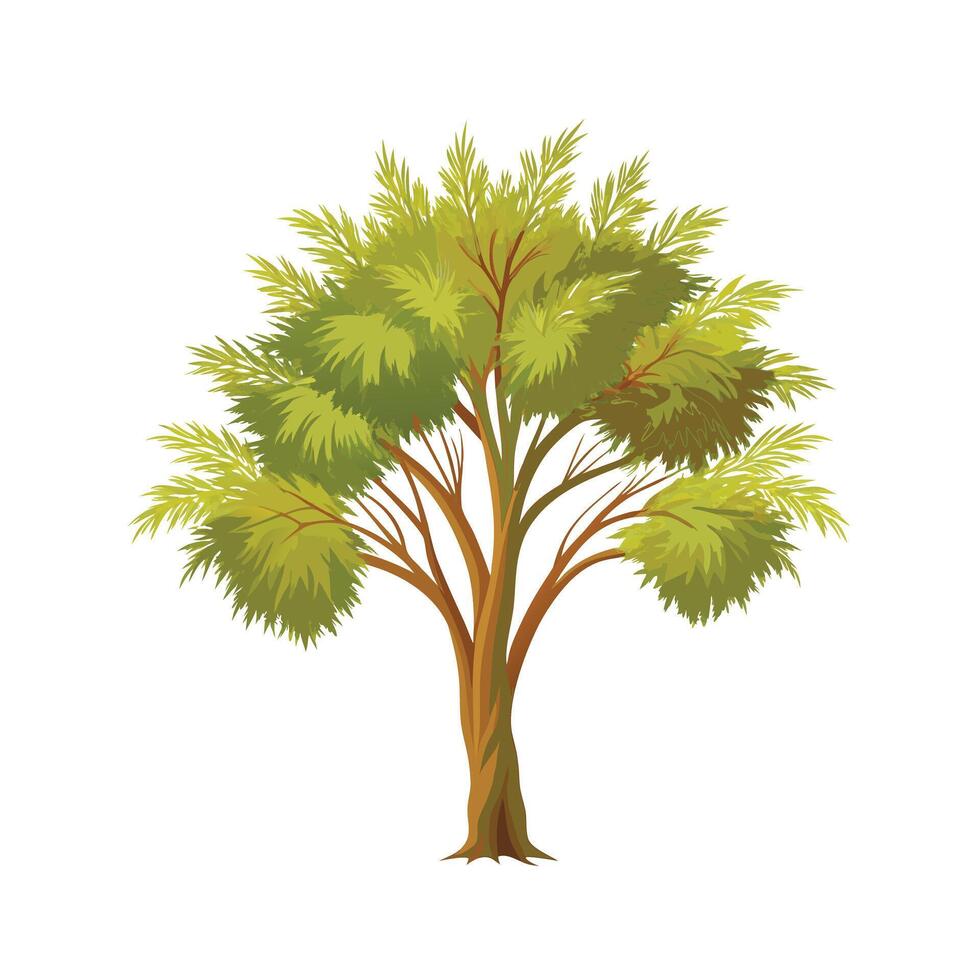 Beautiful Single Big Tree Illustration vector