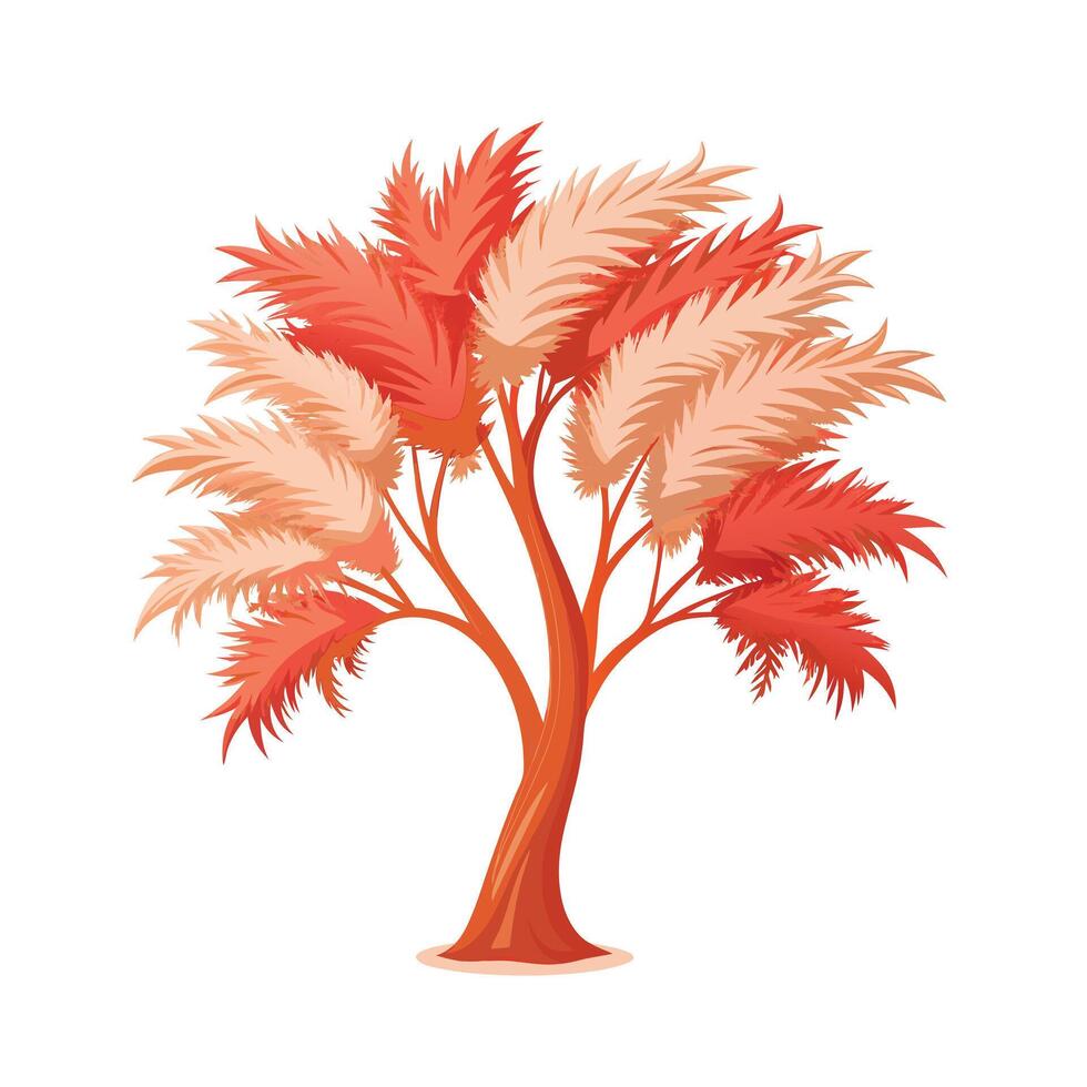 Beautiful Single Big Tree Illustration vector