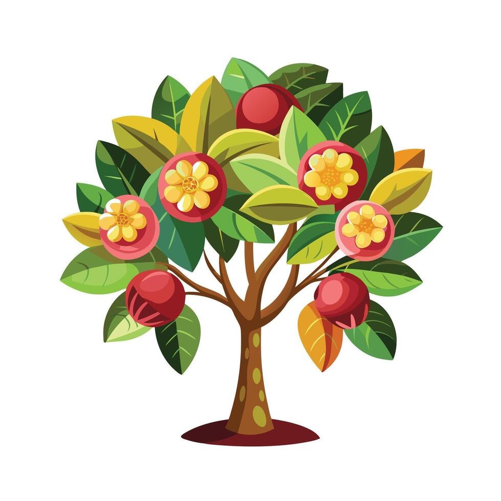 Beautiful Single Big Tree Illustration vector