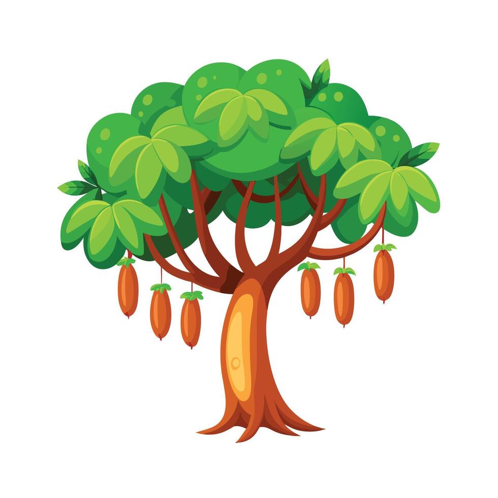 Beautiful Single Big Tree Illustration vector