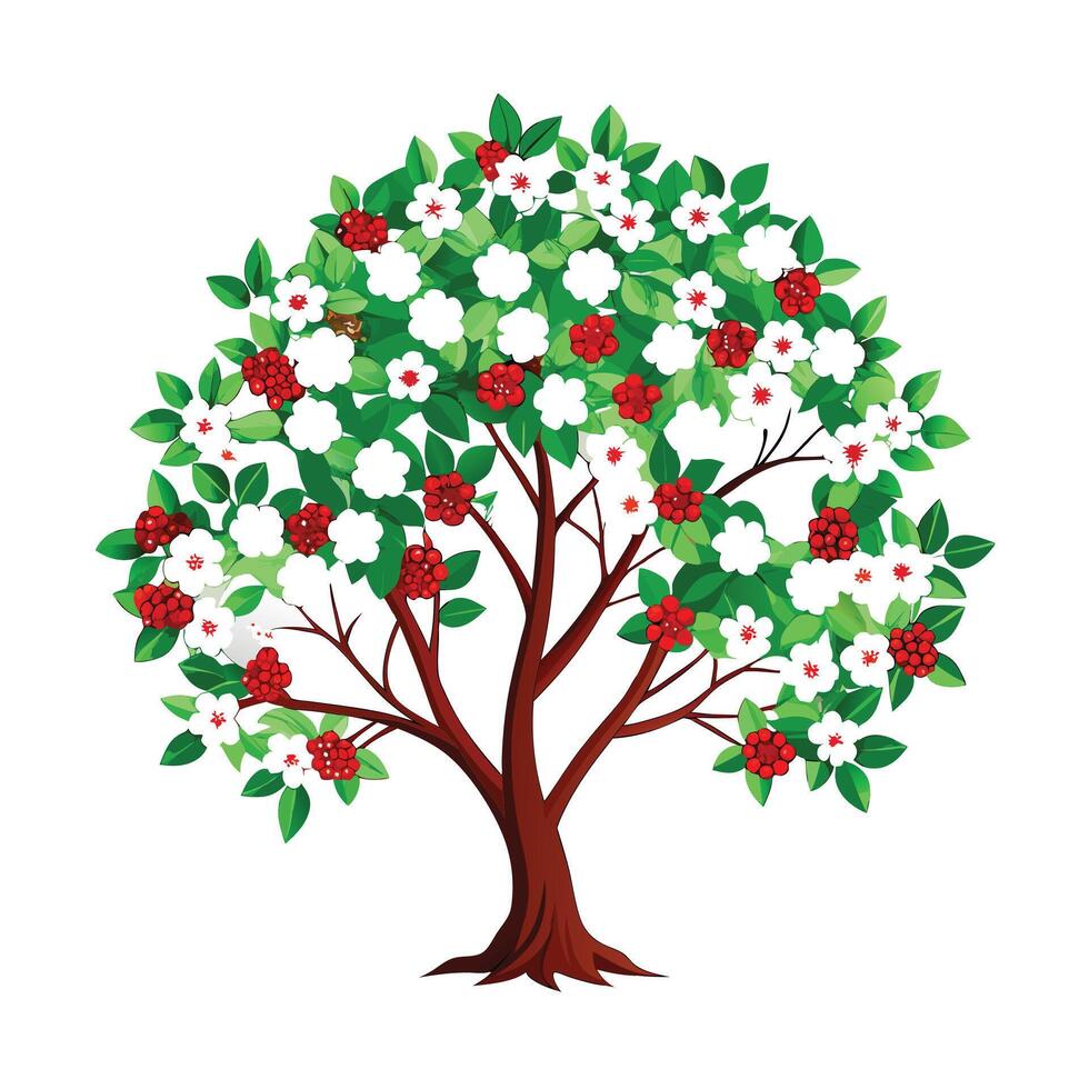 Beautiful Single Big Tree Illustration vector