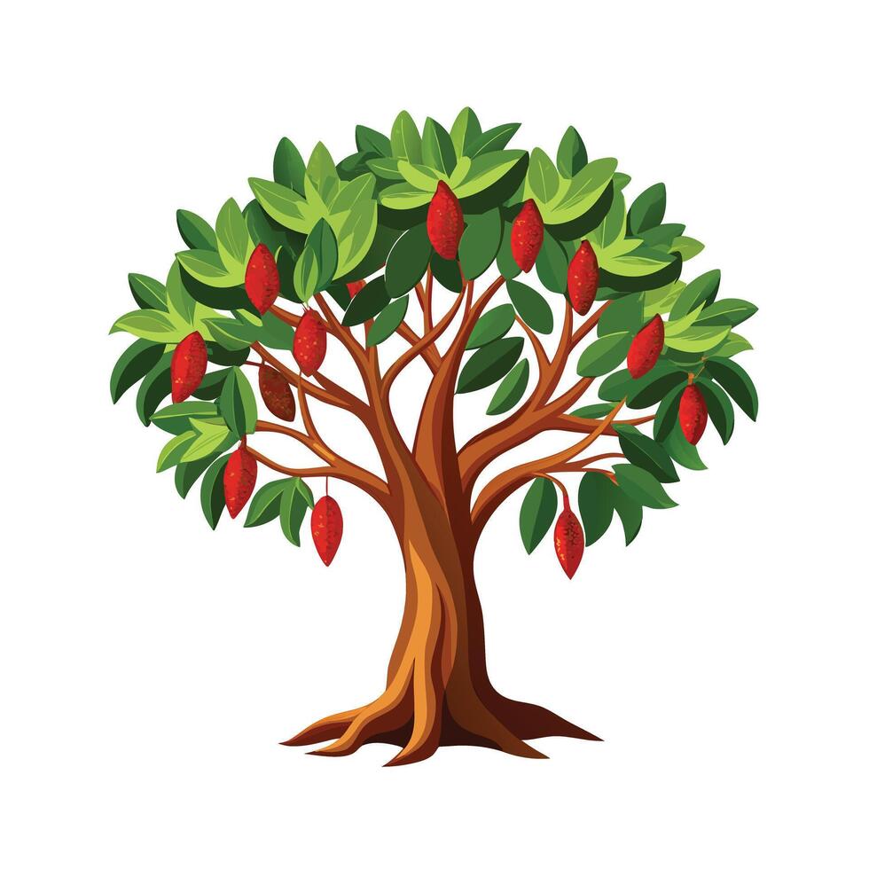 Beautiful Single Big Tree Illustration vector
