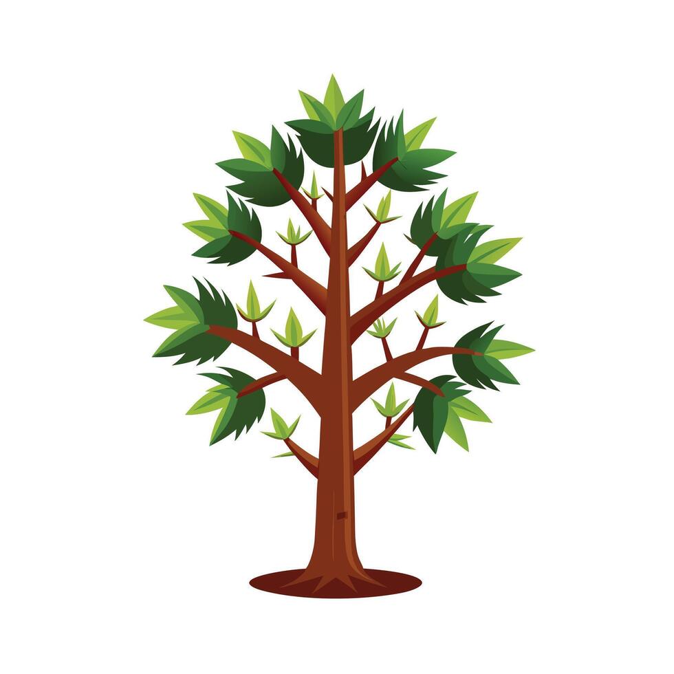 Beautiful Single Big Tree Illustration vector