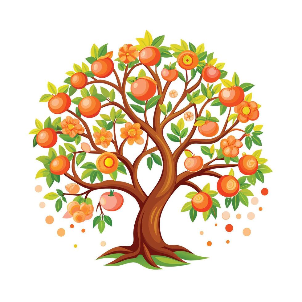 Beautiful Single Big Tree Illustration vector