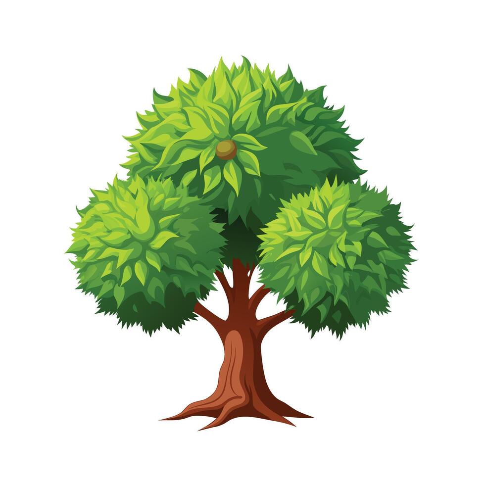 Beautiful Single Big Tree Illustration vector
