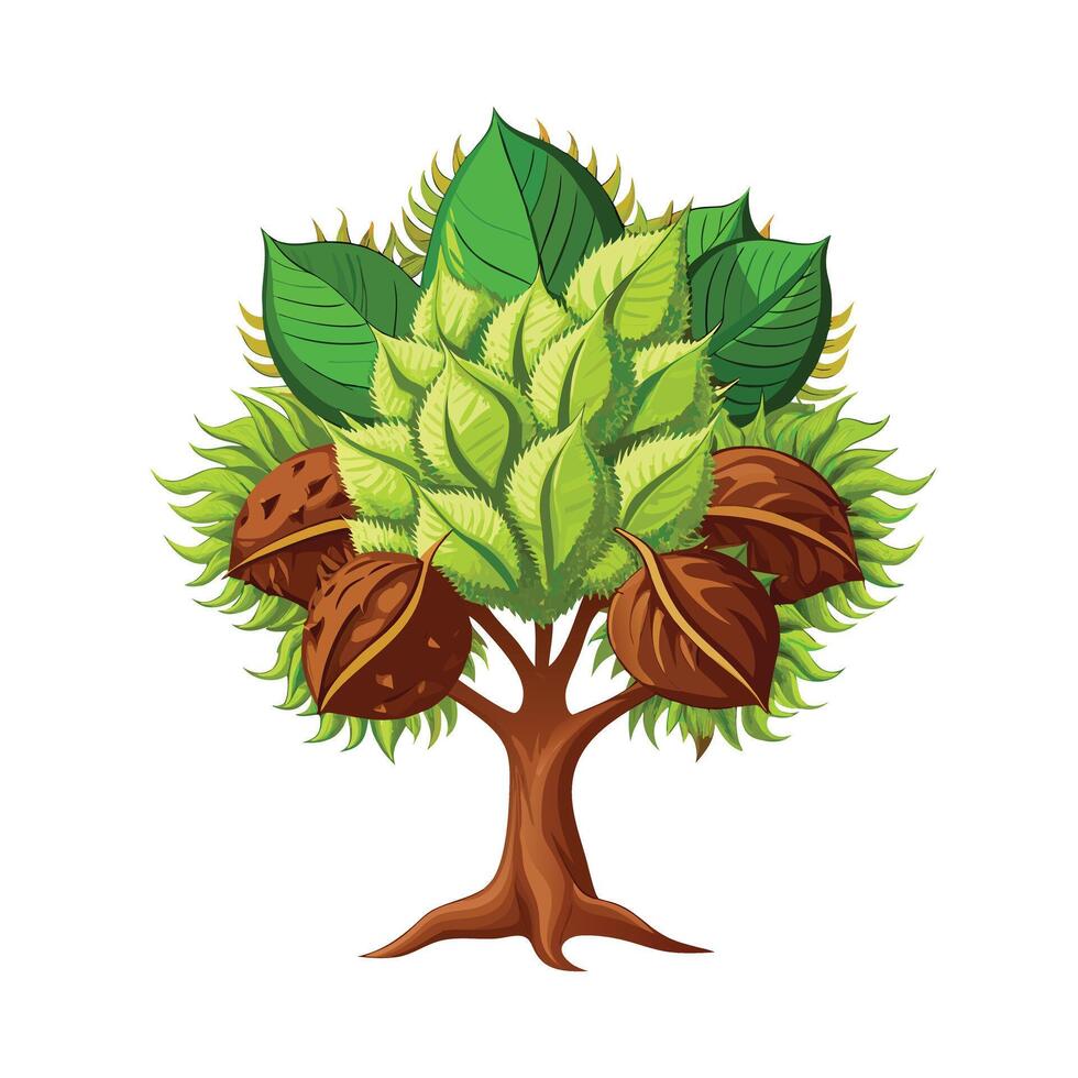 Beautiful Single Big Tree Illustration vector