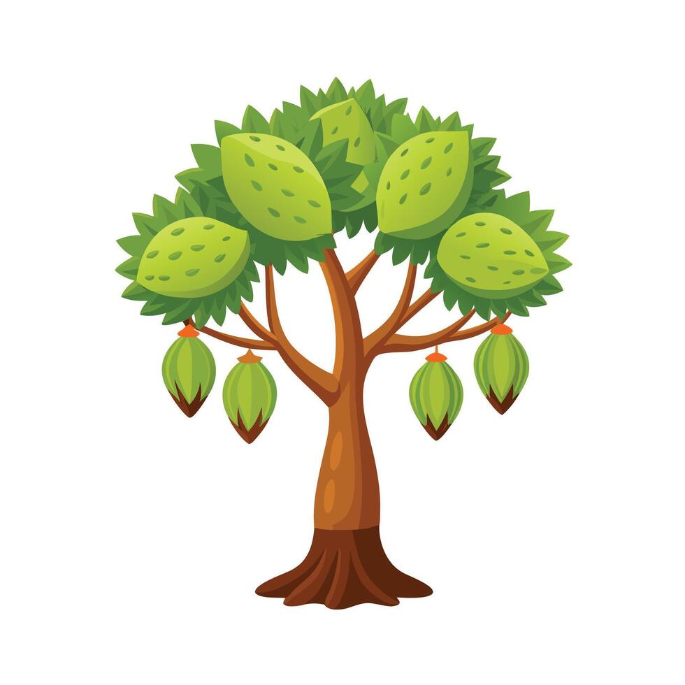 Beautiful Single Big Tree Illustration vector