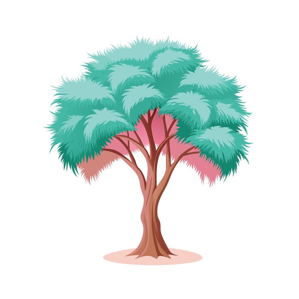 Beautiful Single Big Tree Illustration vector
