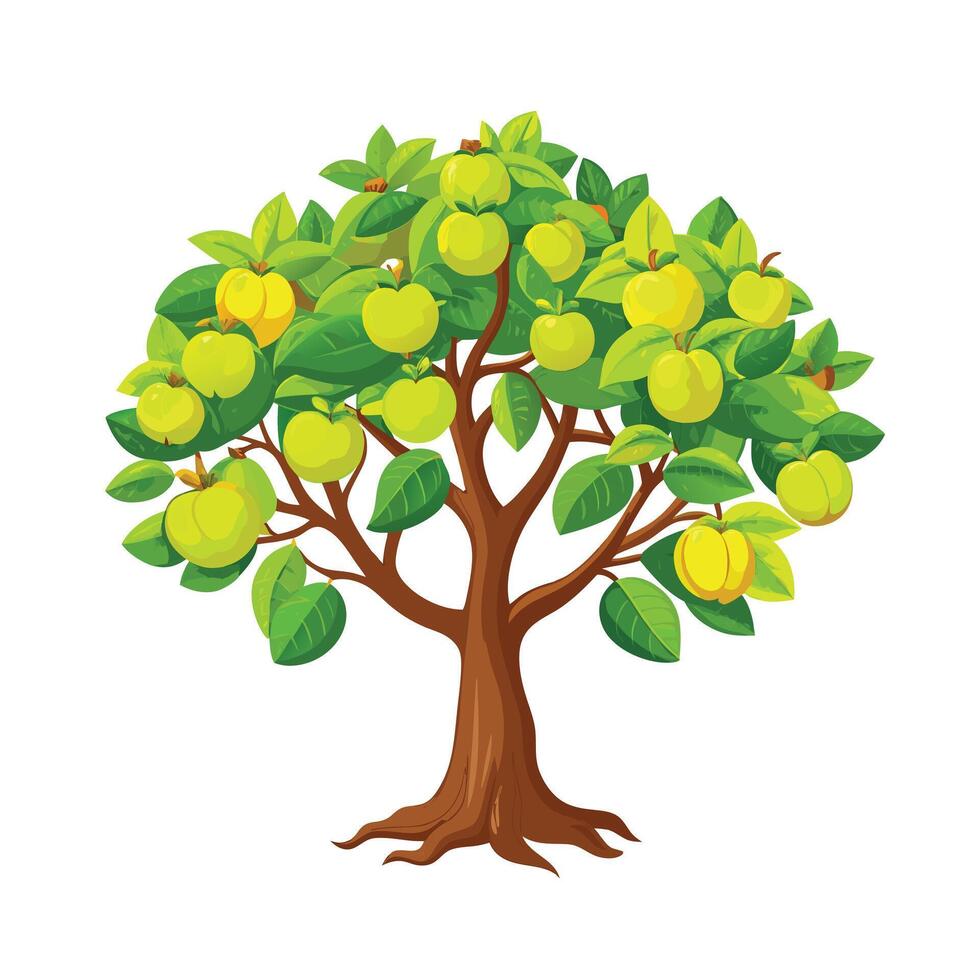 Beautiful Single Big Tree Illustration vector