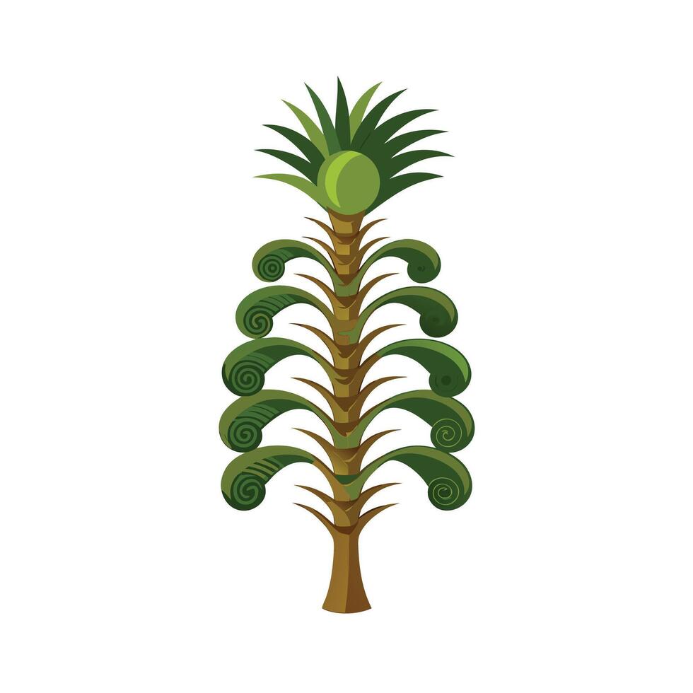 Beautiful Single Big Tree Illustration vector