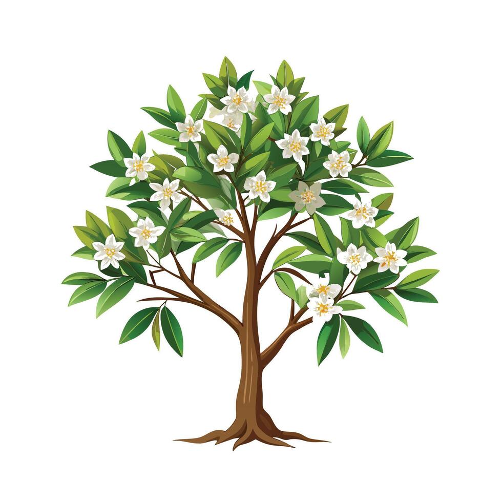 Beautiful Single Big Tree Illustration vector