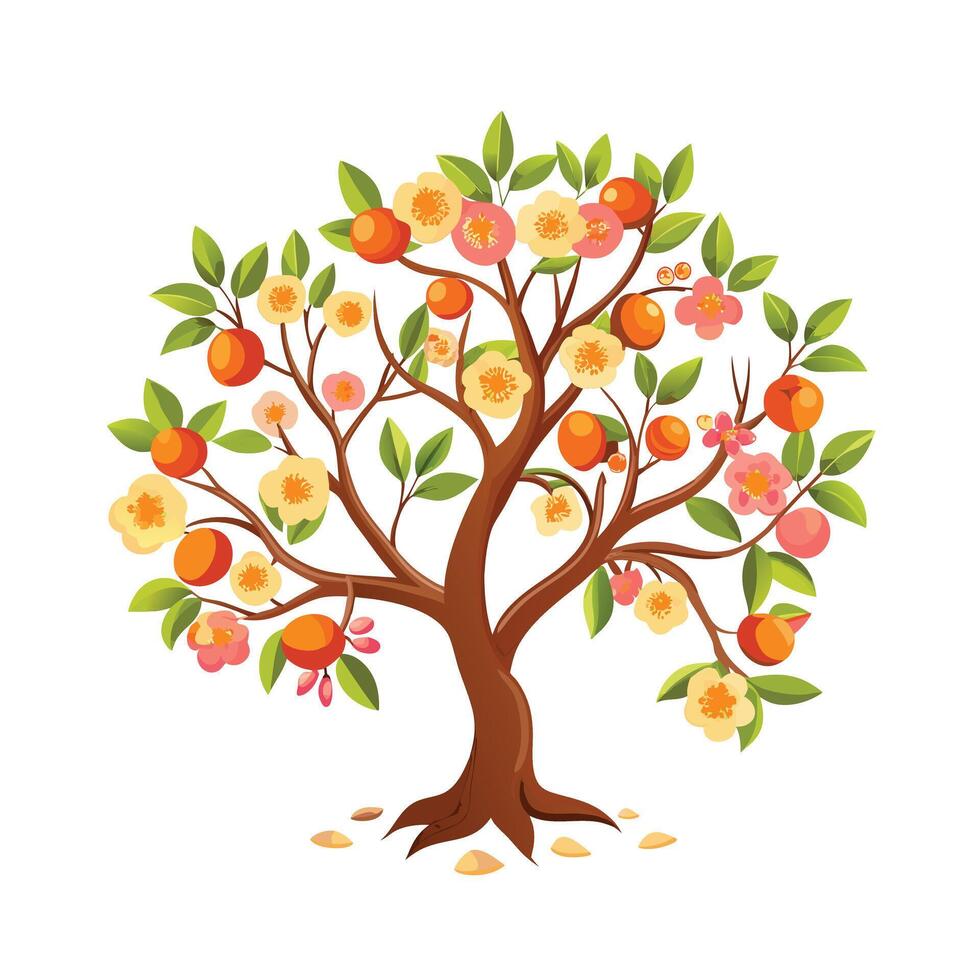 Beautiful Single Big Tree Illustration vector