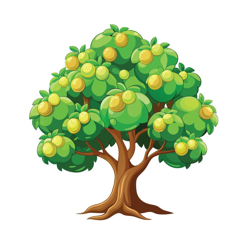Beautiful Single Big Tree Illustration vector