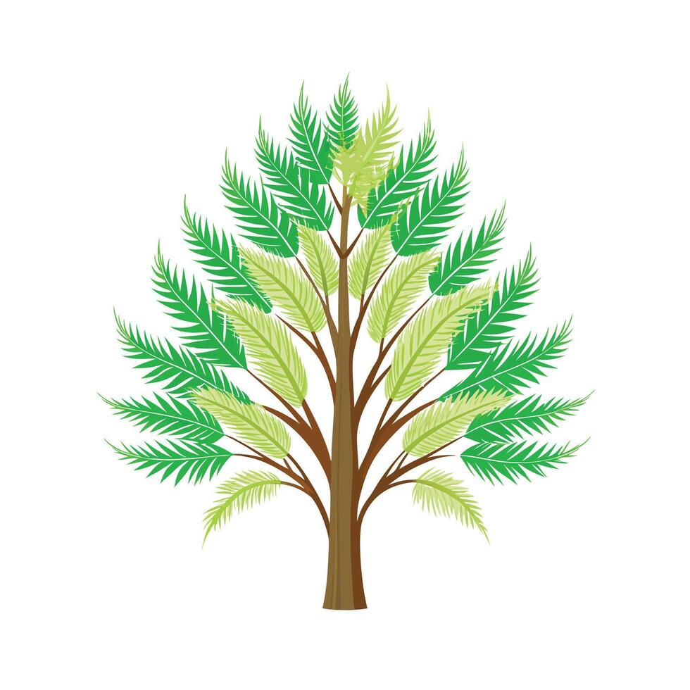 Beautiful Single Big Tree Illustration vector
