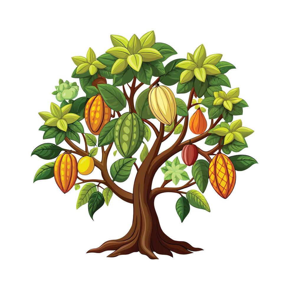 Beautiful Single Big Tree Illustration vector