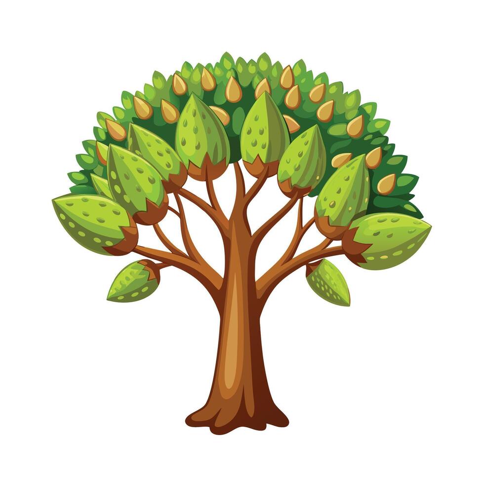 Beautiful Single Big Tree Illustration vector