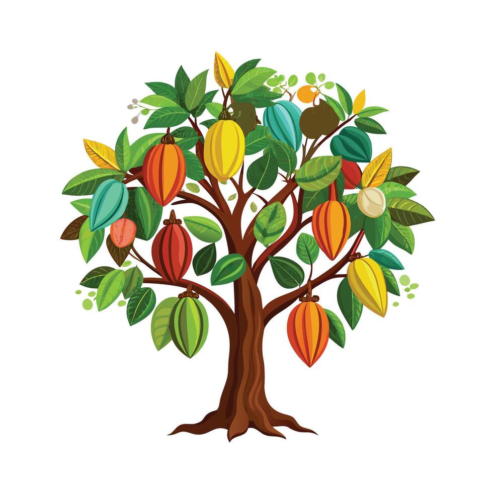 Beautiful Single Big Tree Illustration vector