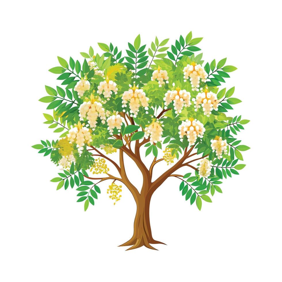 Beautiful Single Big Tree Illustration vector