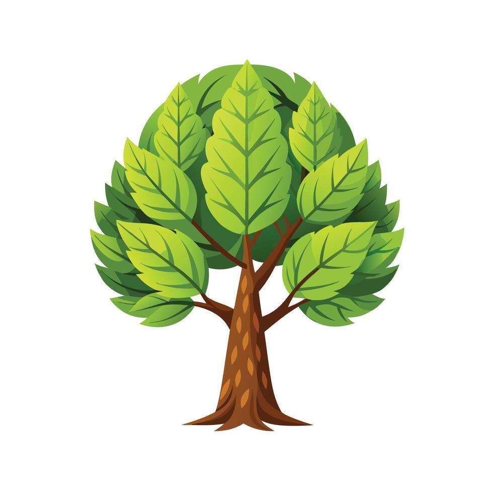 Beautiful Single Big Tree Illustration vector
